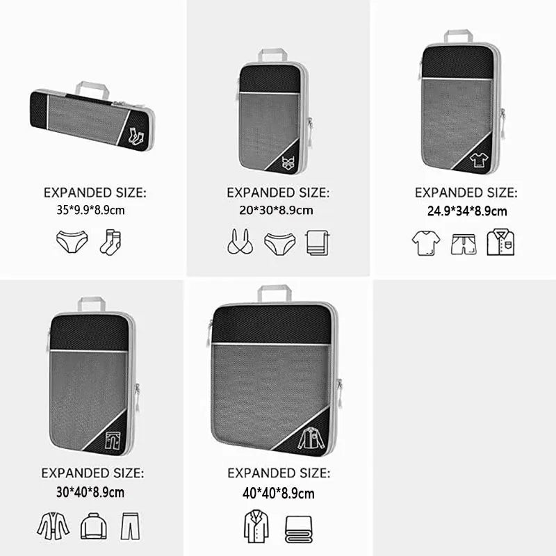 5 SETS COMPRESSION PACKING CUBES