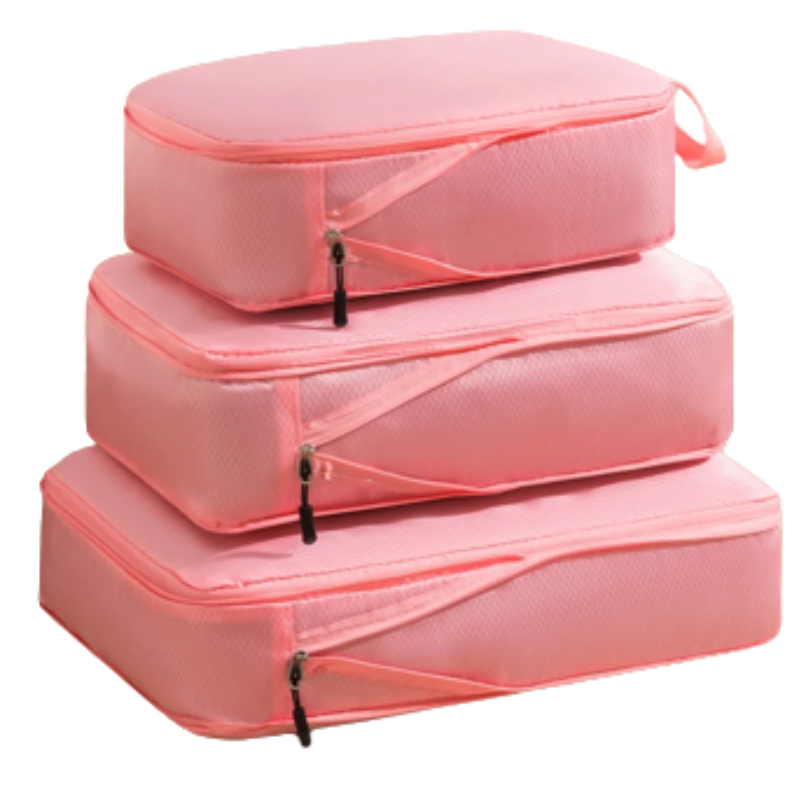 3-Piece Waterproof Nylon Travel Packing Organizer Set